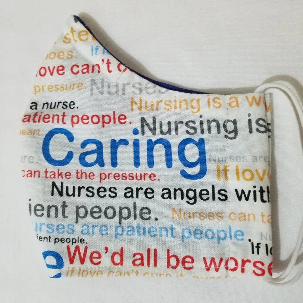 Hand Crafted Nurses Face Mask Cotton Adult or Teens Unisex